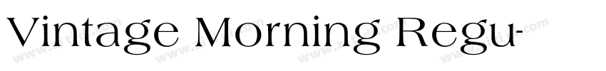 Vintage Morning Regu字体转换